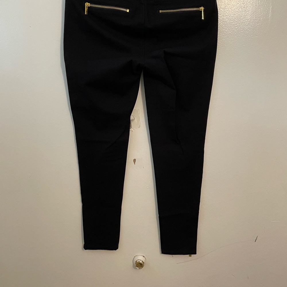 Michael Kors, size 8 black pants. Used good condition.Gold zipper and buttons - Picture 2 of 6